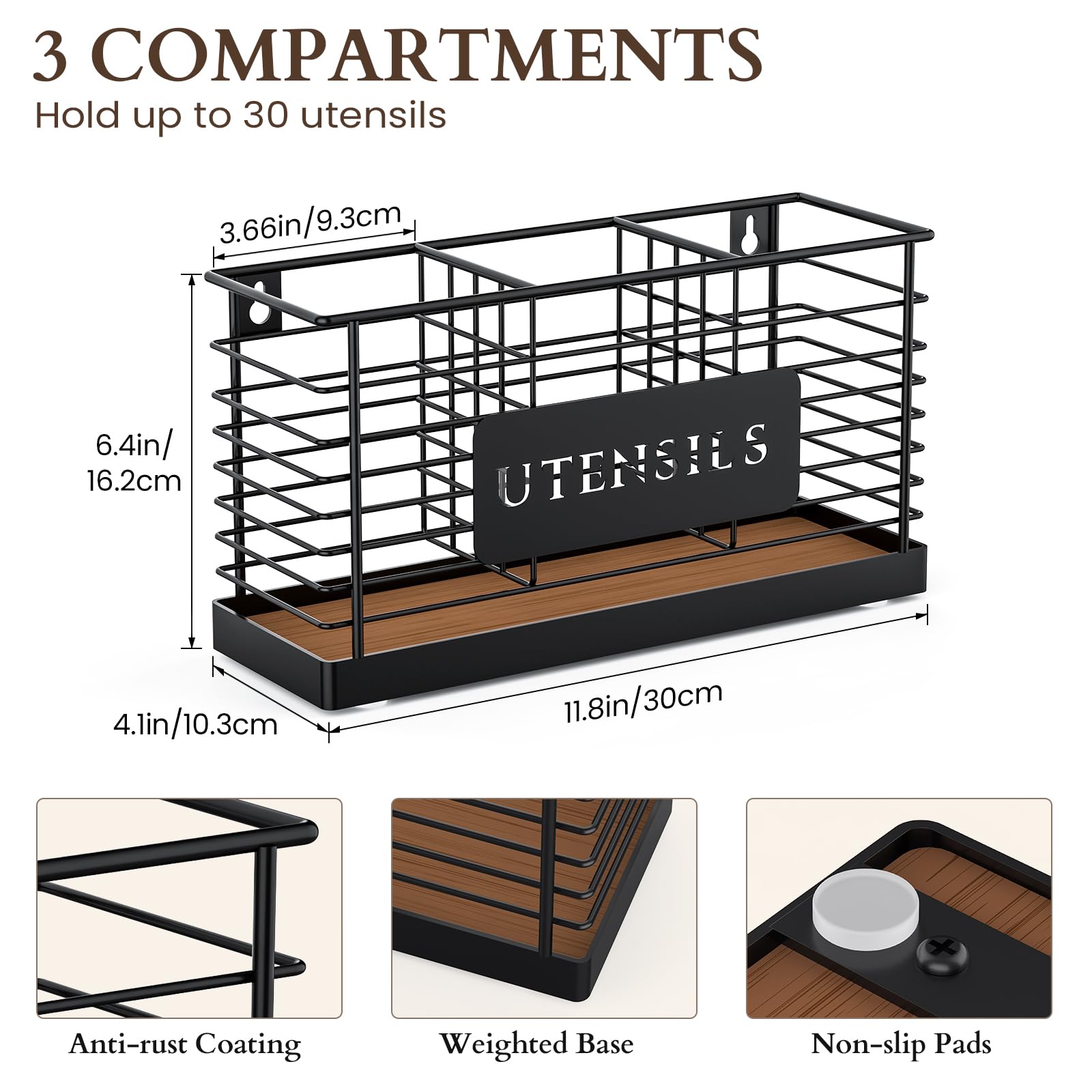 THYGIFTREE kitchen utensil caddy on countertop complements modern décor