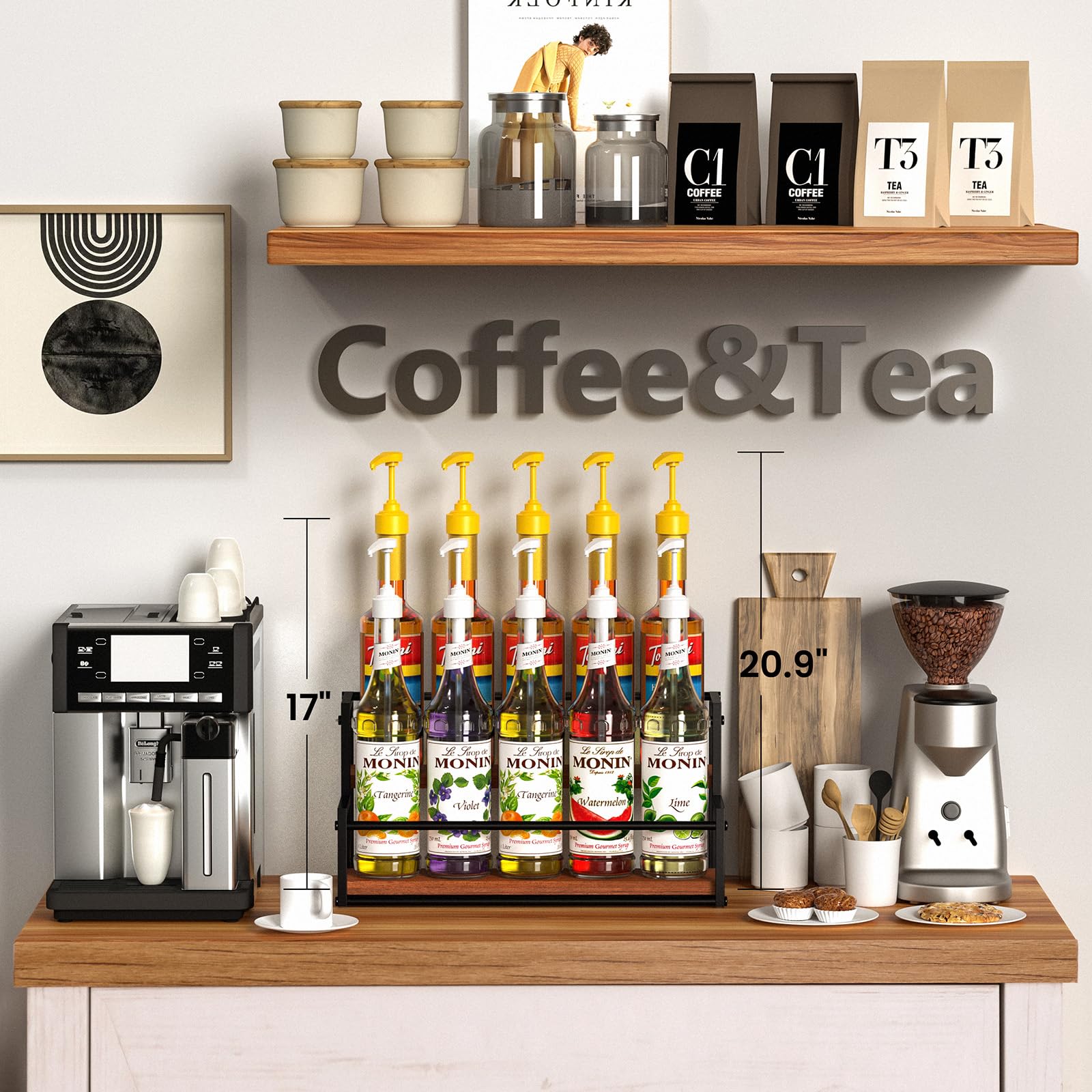 THYGIFTREE 2-Tier Display designed for counter top organization.