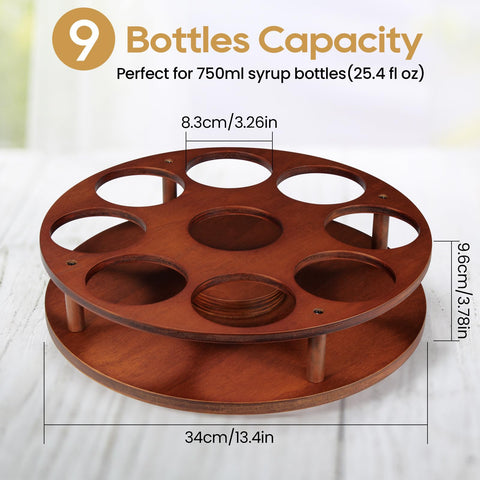 THYGIFTREE 9-bottle display keeps counter organized and accessible