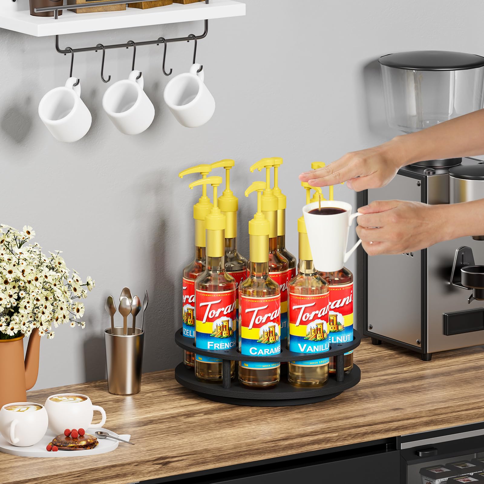 THYGIFTREE versatile kitchen organizer can hold olive oil, vinegar, or spices