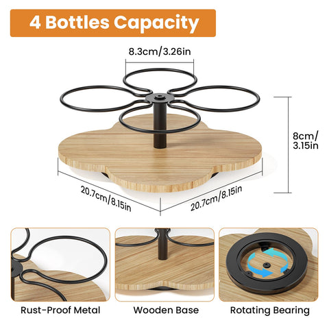 THYGIFTREE wooden coffee bar stand closeup reveals natural wood grain