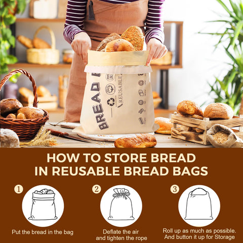 Tiagowell bread bag being rinsed after use for easy cleaning.