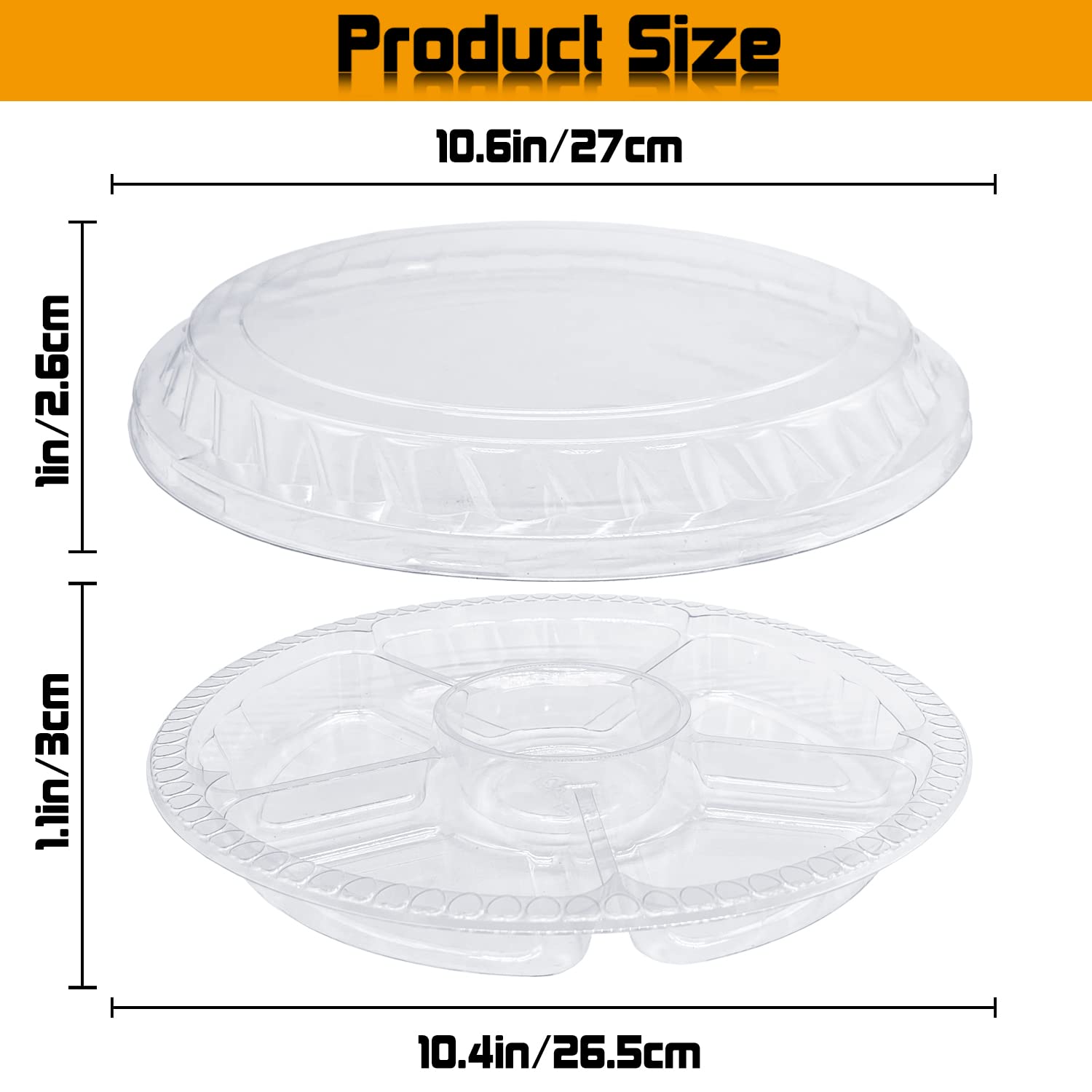 Tiaiidi six-compartment tray with lid for easy portion control.