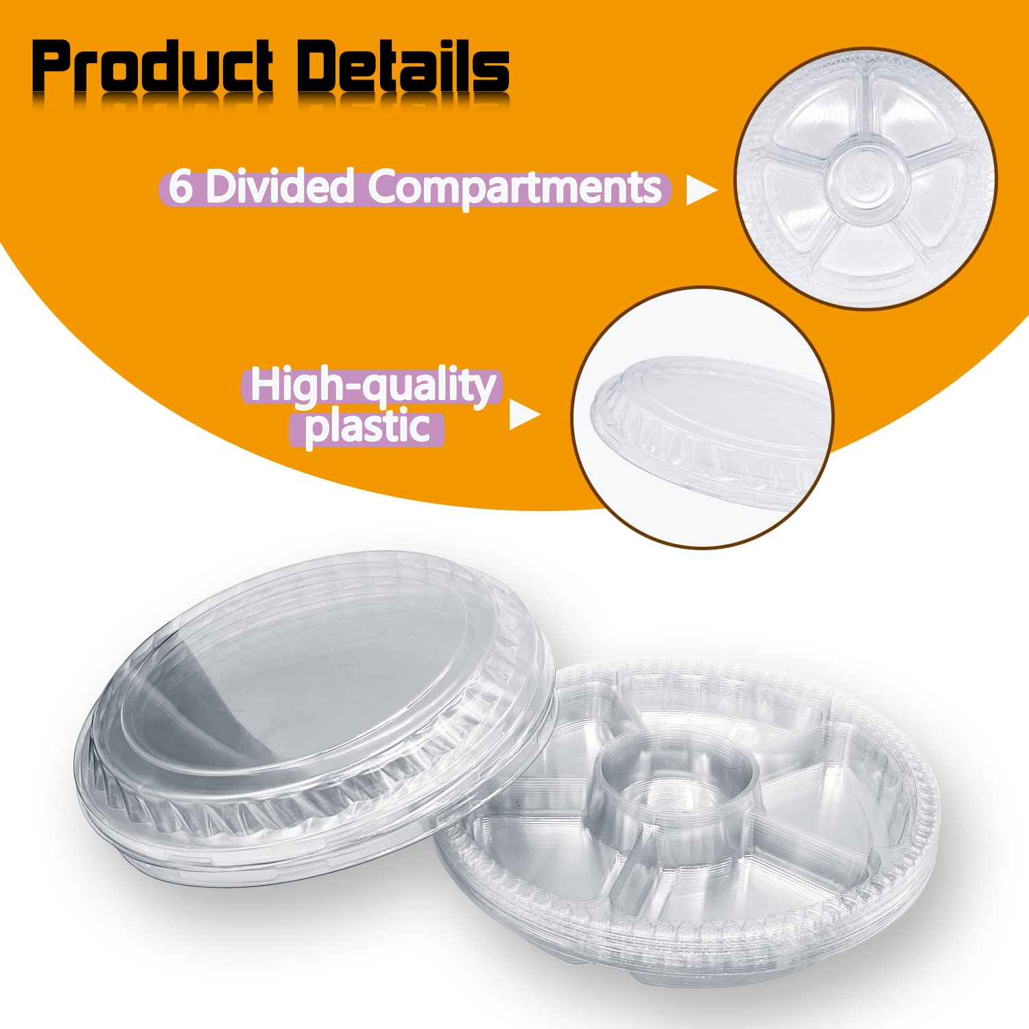 Tiaiidi 26.5 cm square tray suitable for snacks and fruit.