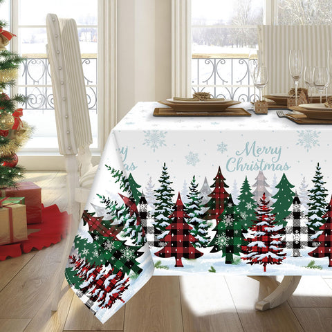 Tiamon winter holiday dining cover fits large tables and parties.