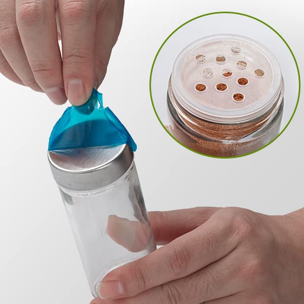 Tianifa jars with airtight stainless steel caps preserve aroma and freshness of spices.