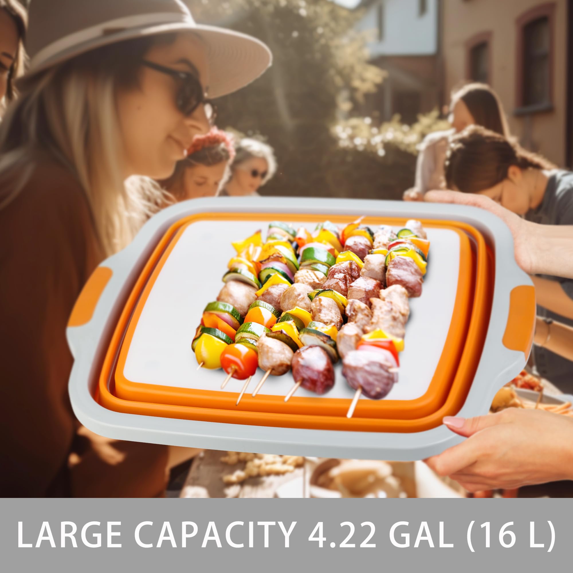 Tiawudi 16L capacity collapsible tub ready for large batches.