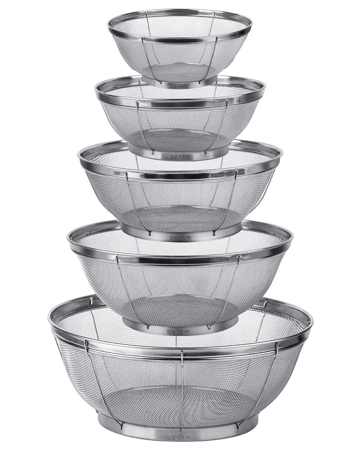 Tiawudi 6-quart extra-large strainer for fast pasta draining and veggie rinse.