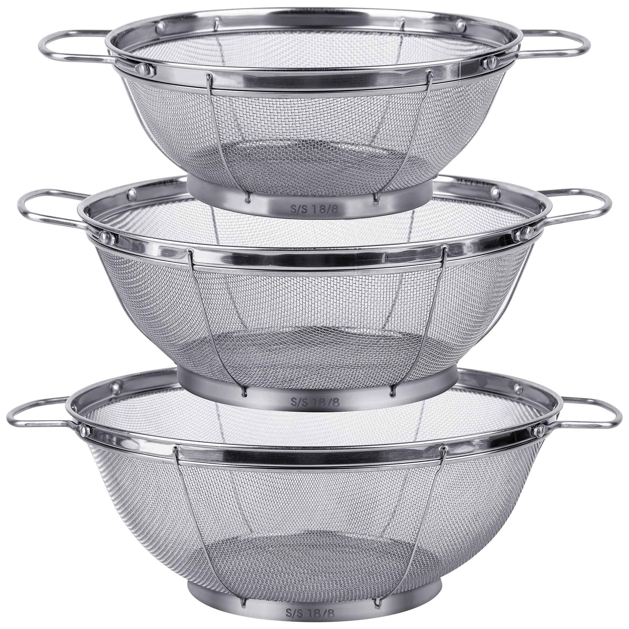 Tiawudi 5 qt colander for easy pasta draining