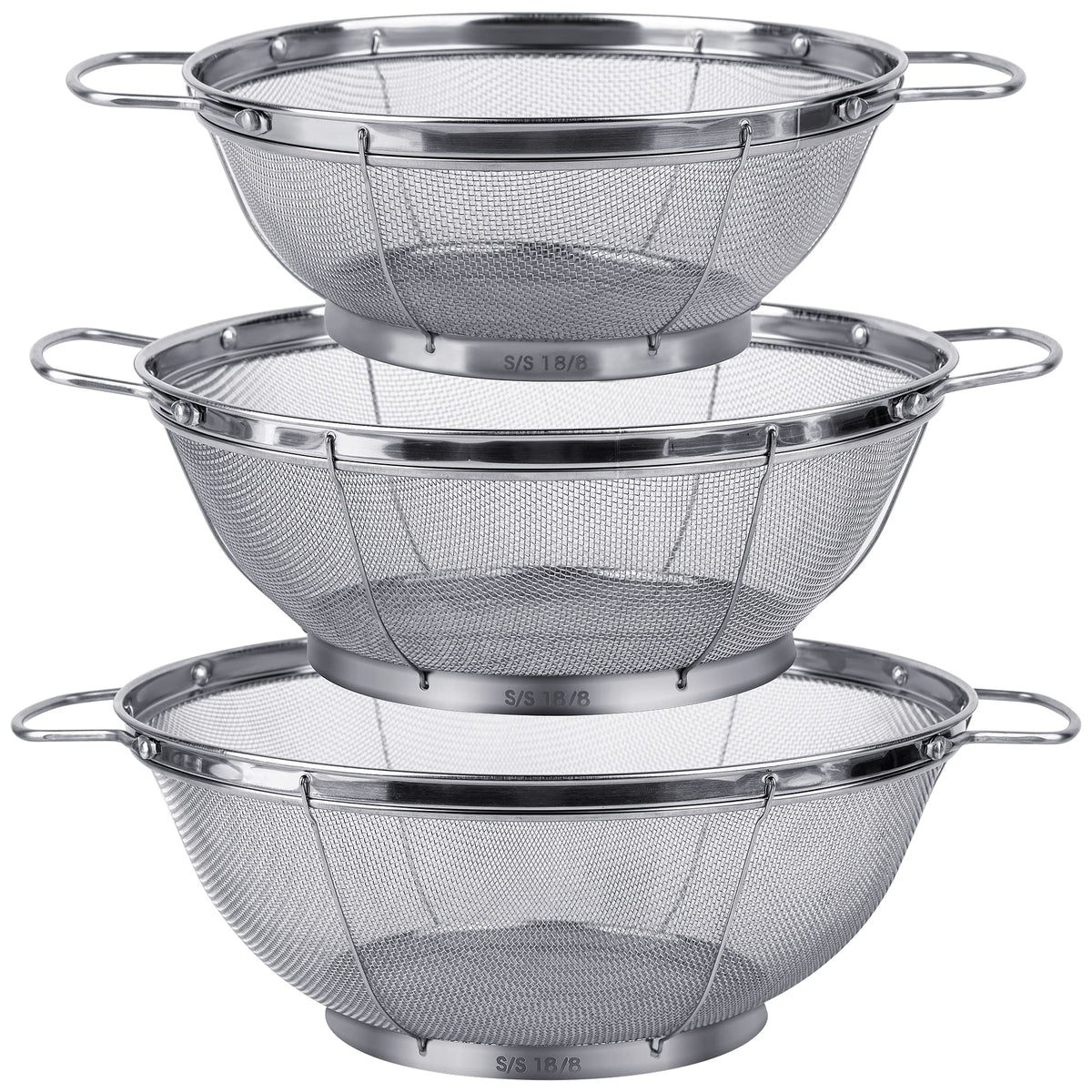 Tiawudi 5 qt colander for easy pasta draining