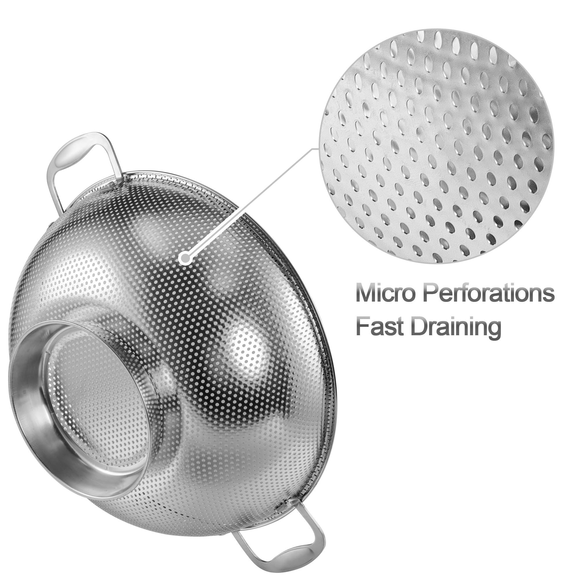 Tiawudi 6 quart capacity colander ideal for large batches