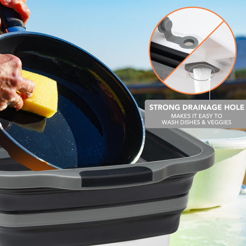 Tiawudi tub folded to become a cutting surface for meats and produce