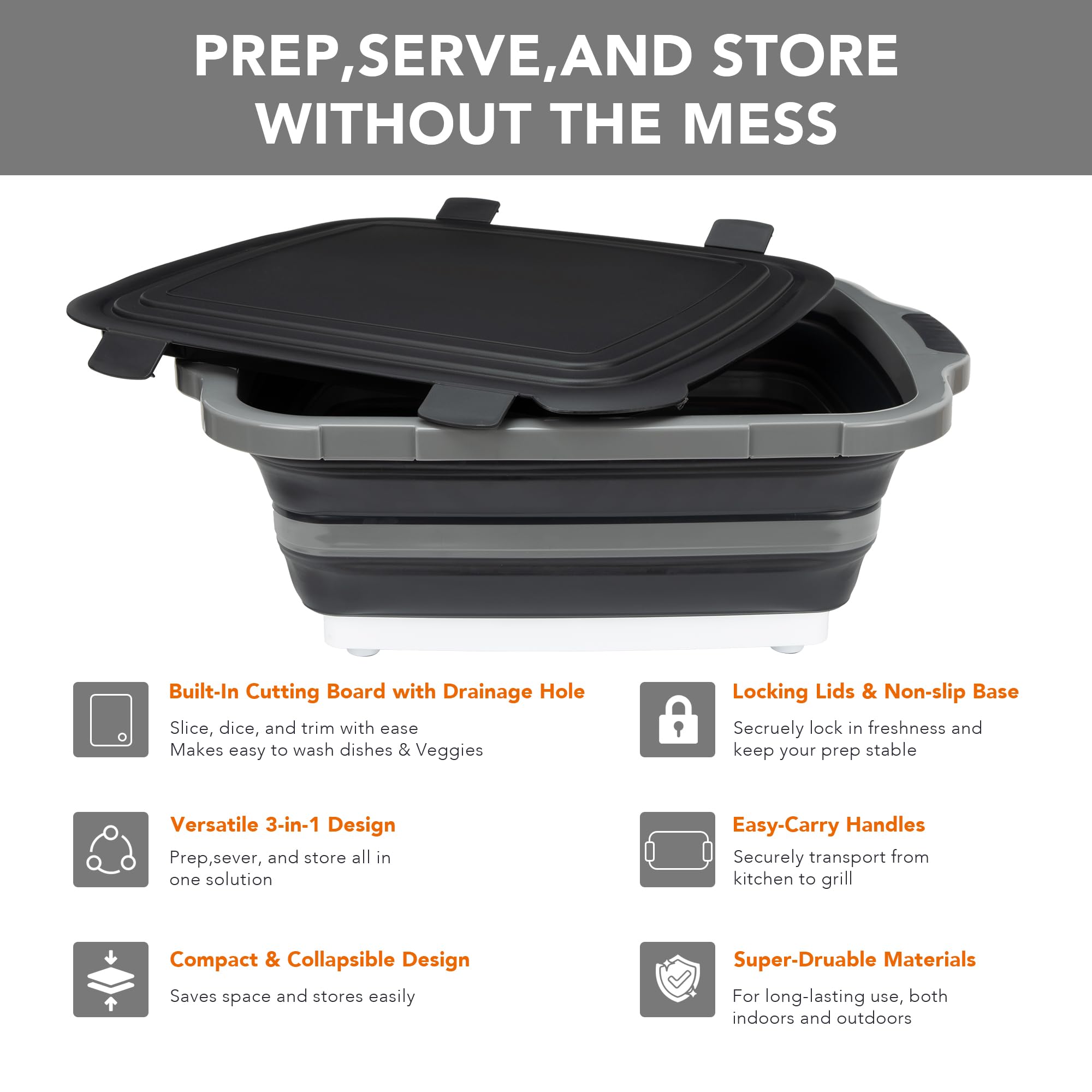 Tiawudi BBQ tub used for marinating, dishwashing, and storage tasks