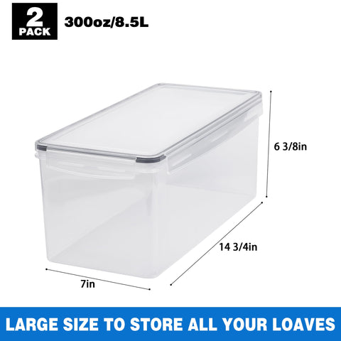 Tiawudi bread box airtight lid close-up highlights silicone gaskets.