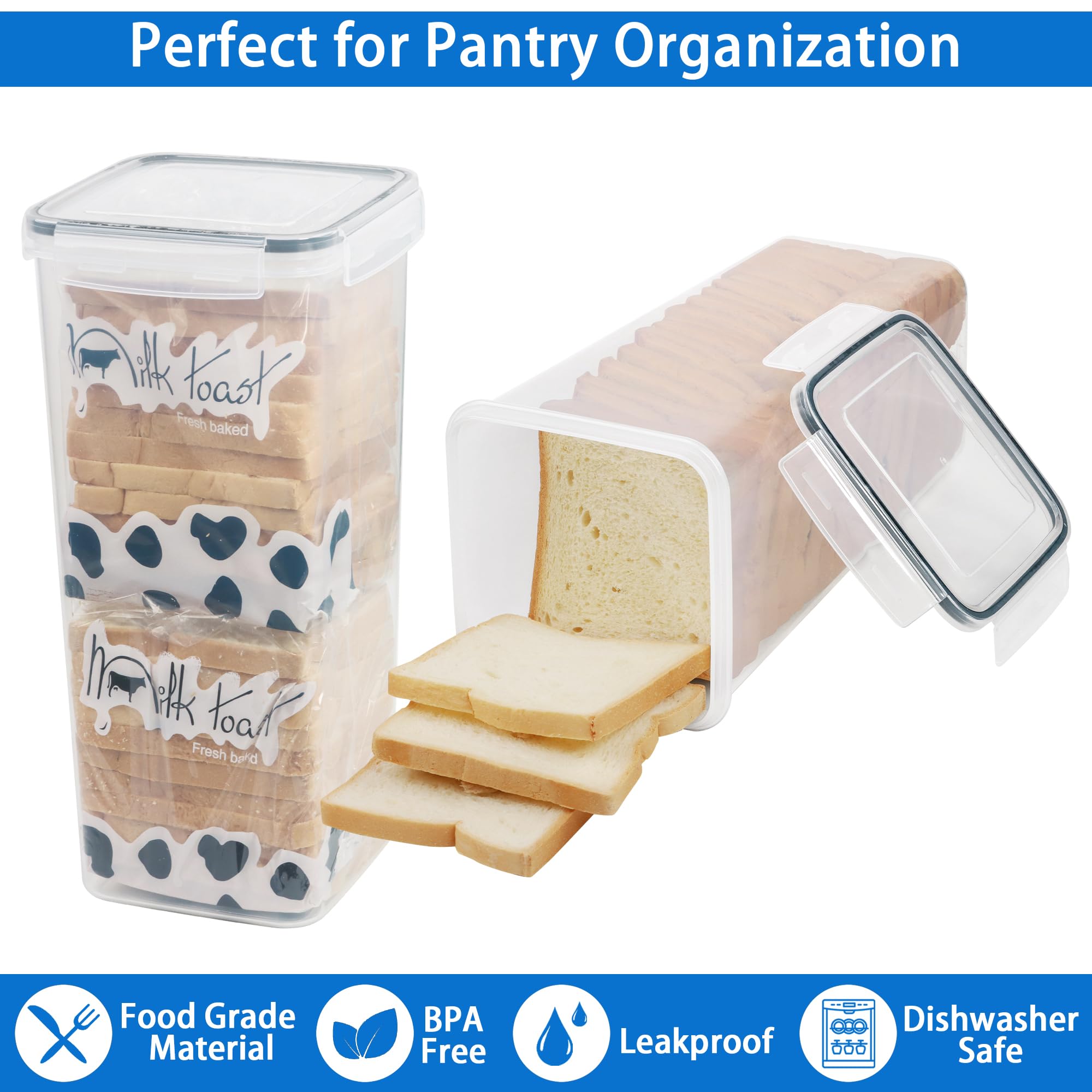 Tiawudi bread box tall 2-pack side view highlighting compact footprint