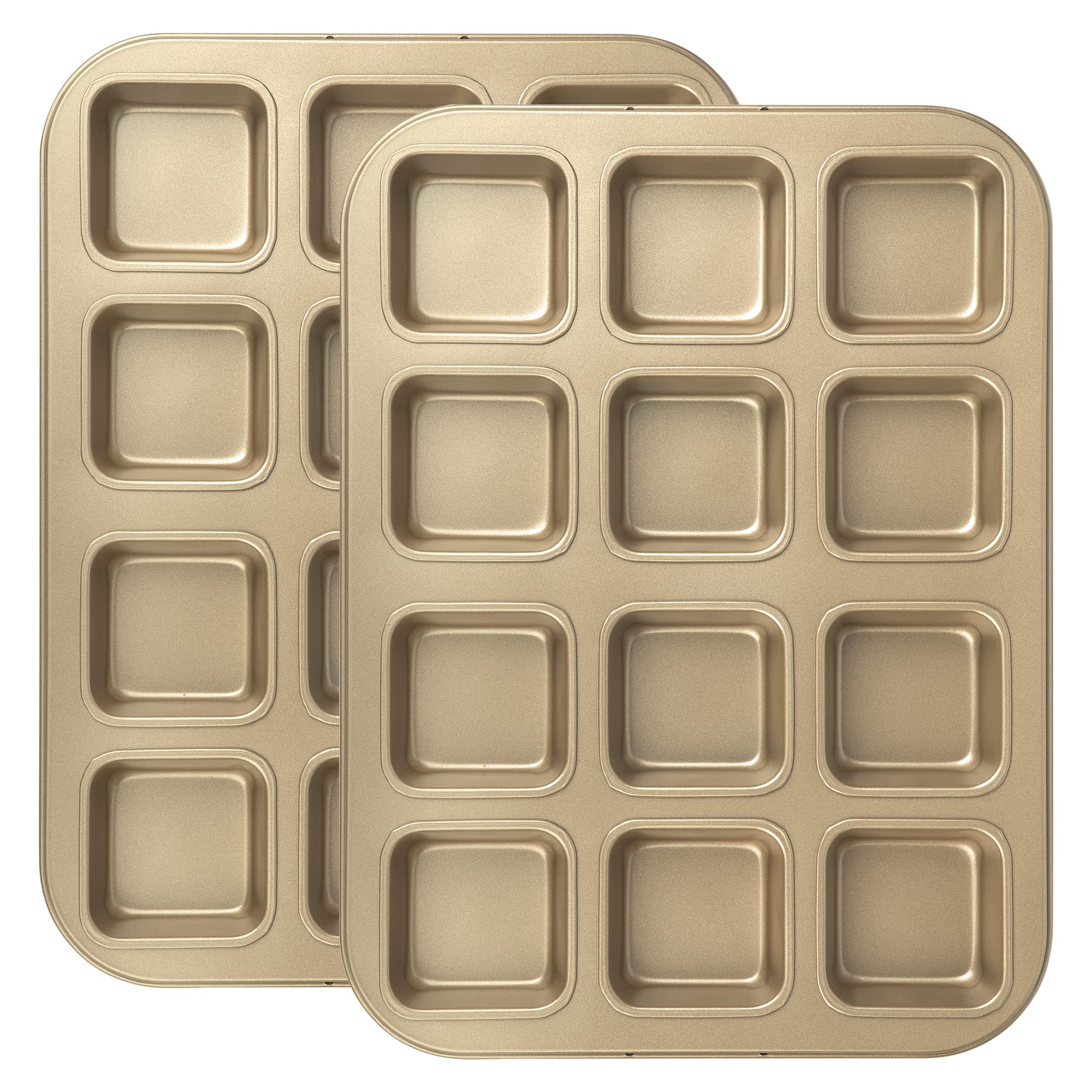 Tiawudi 2-pack brownie pan for uniform mini brownies and desserts.