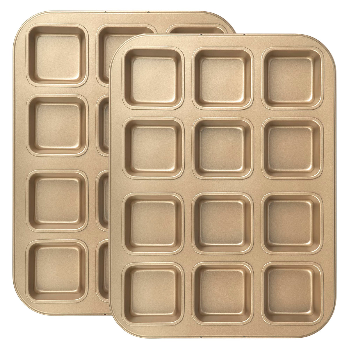 Tiawudi 2-pack brownie pan for uniform mini brownies and desserts.