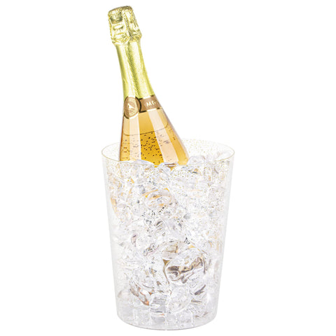 Tiawudi champagne bottle ice bucket 90oz clear sturdy plastic