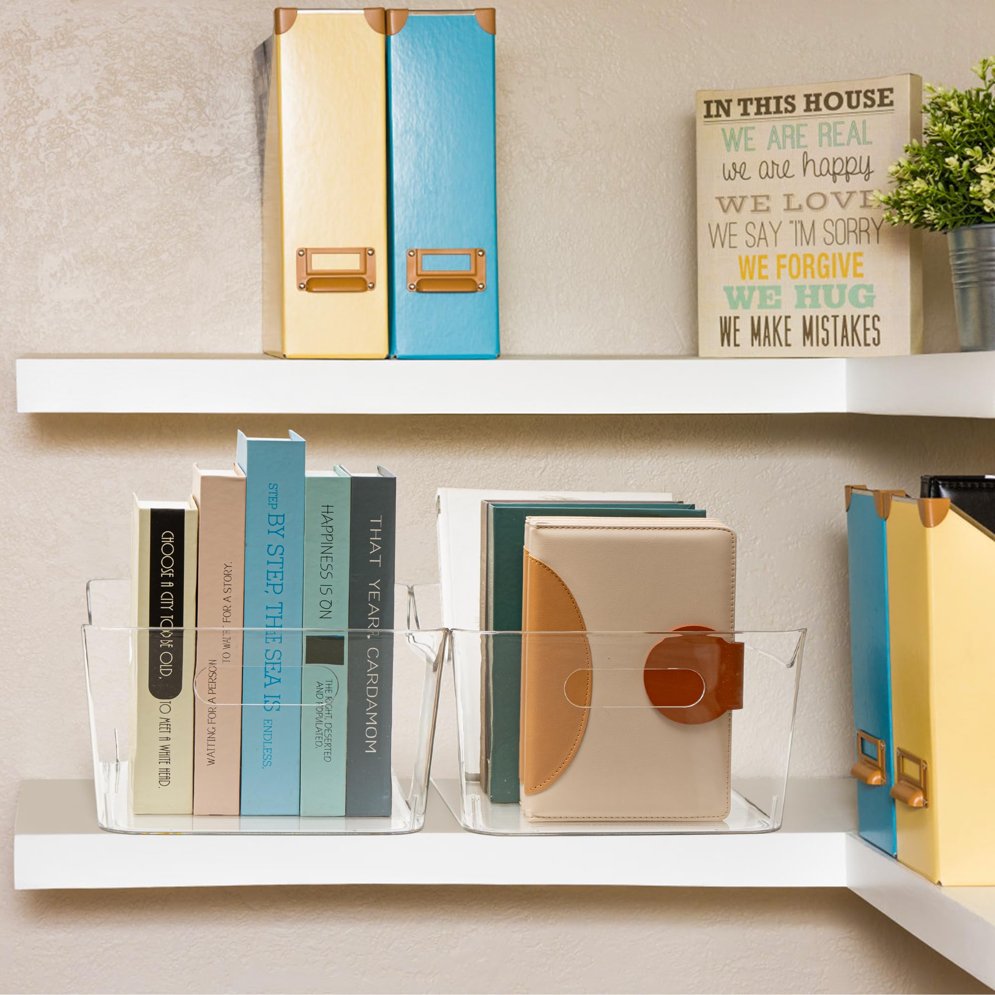 Tiawudi stackable bin for crafts, laundry, and office supplies.