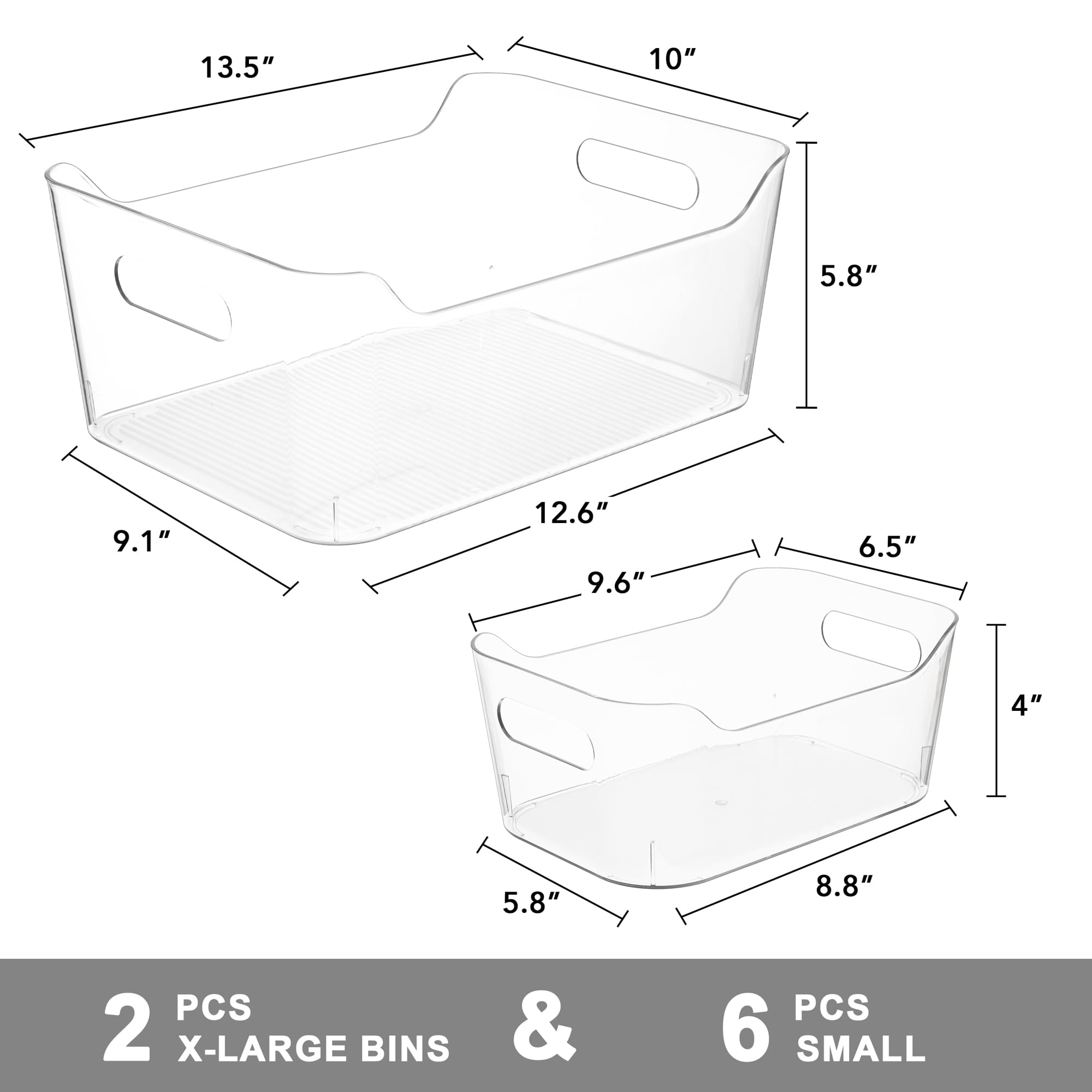 Tiawudi clear storage bin small demonstrates compact organization for drawers and cabinets