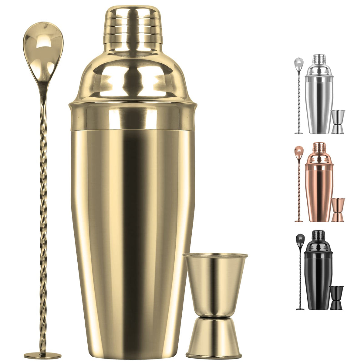 Tiawudi cocktail shaker 24oz with built in strainer for smooth pours.