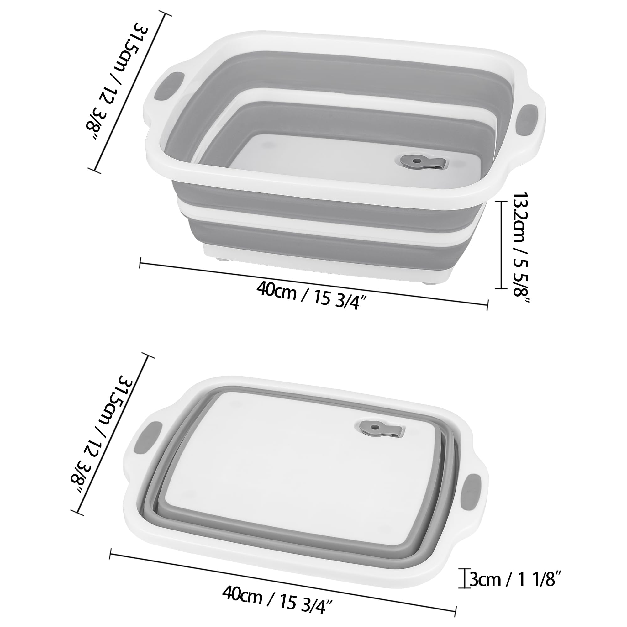 Tiawudi collapsible sink showing draining hole for easy water release