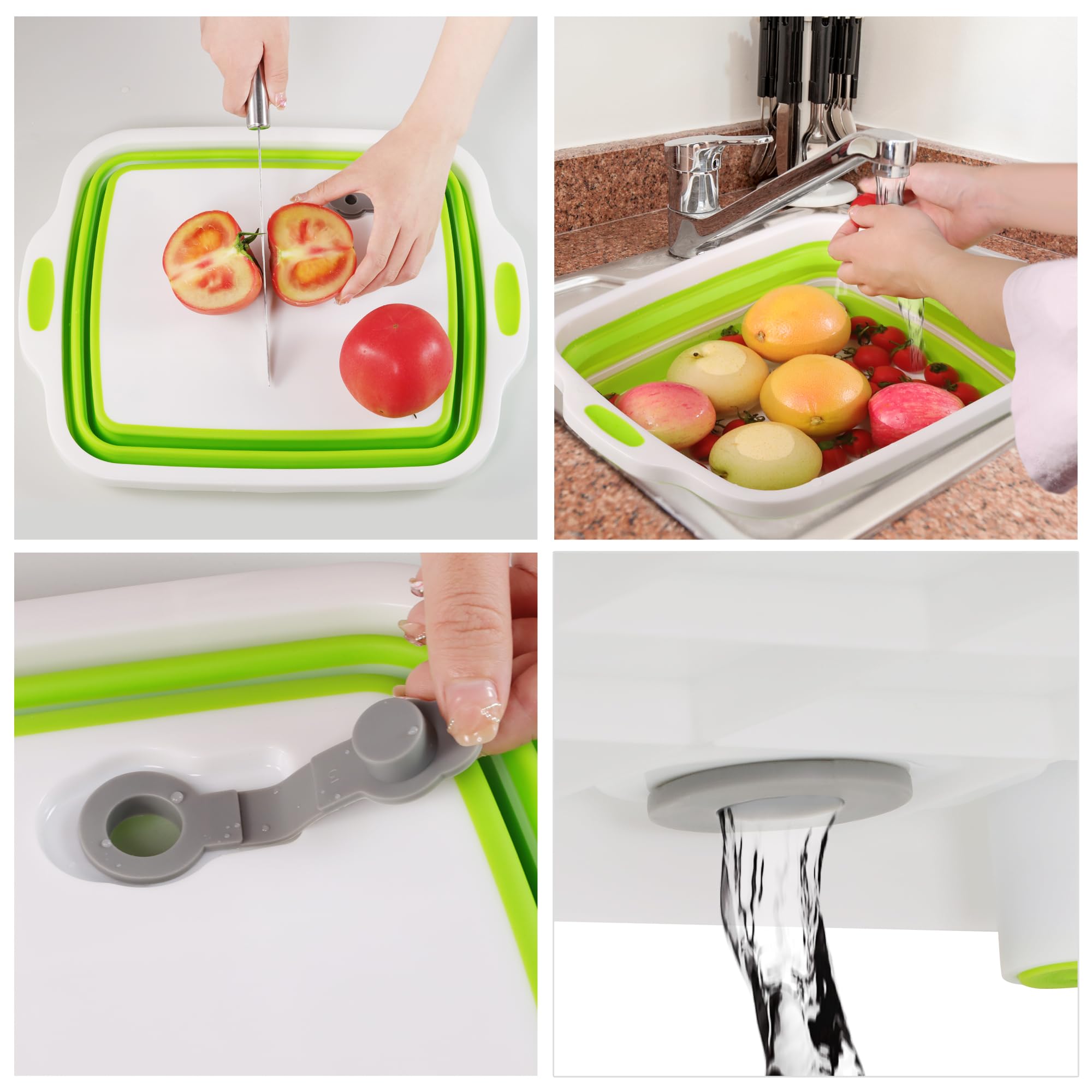 Tiawudi cutting board doubles as a draining tray during prep