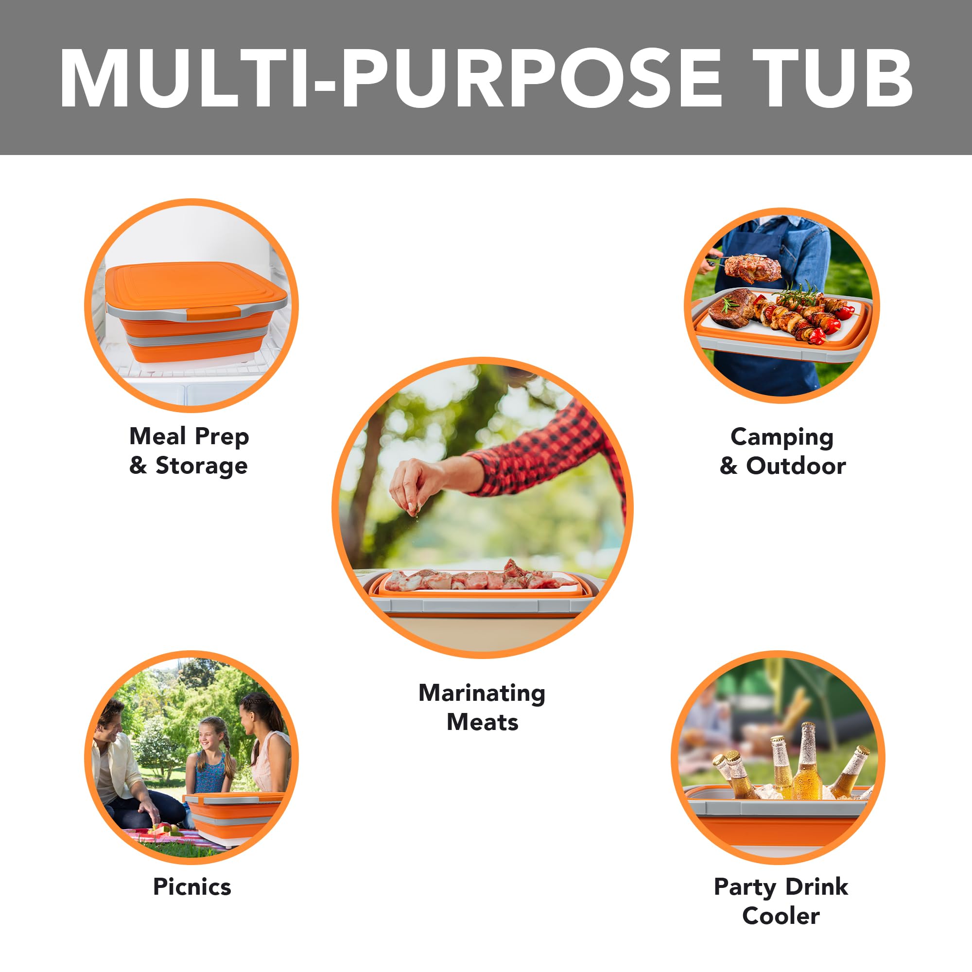 Tiawudi tub folding into a cutting board for on-site prep