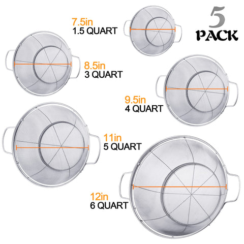 Tiawudi five-size colander lineup ready for pasta or produce