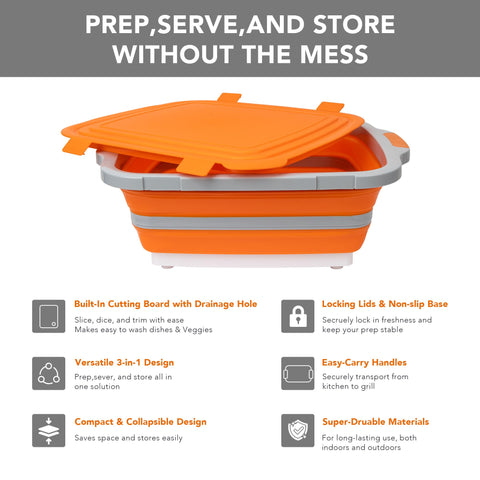 Tiawudi foldable kitchen tub functioning as a 3-in-1 sink and prep surface