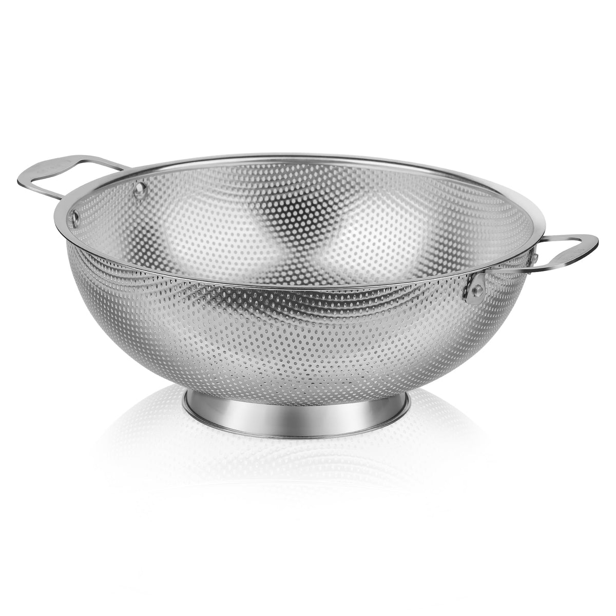 Tiawudi large 6-qt colander with riveted handles for secure draining