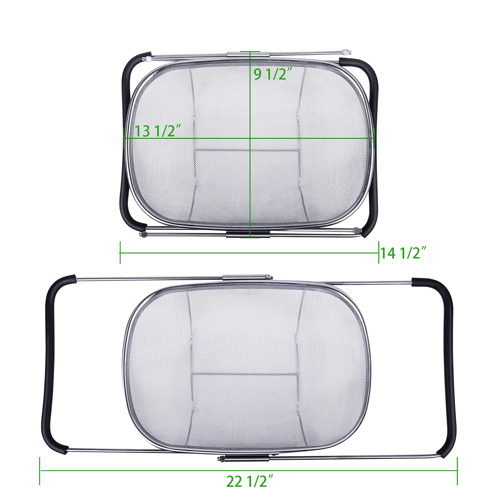 Tiawudi large colander rust-proof construction supports safe meal prep