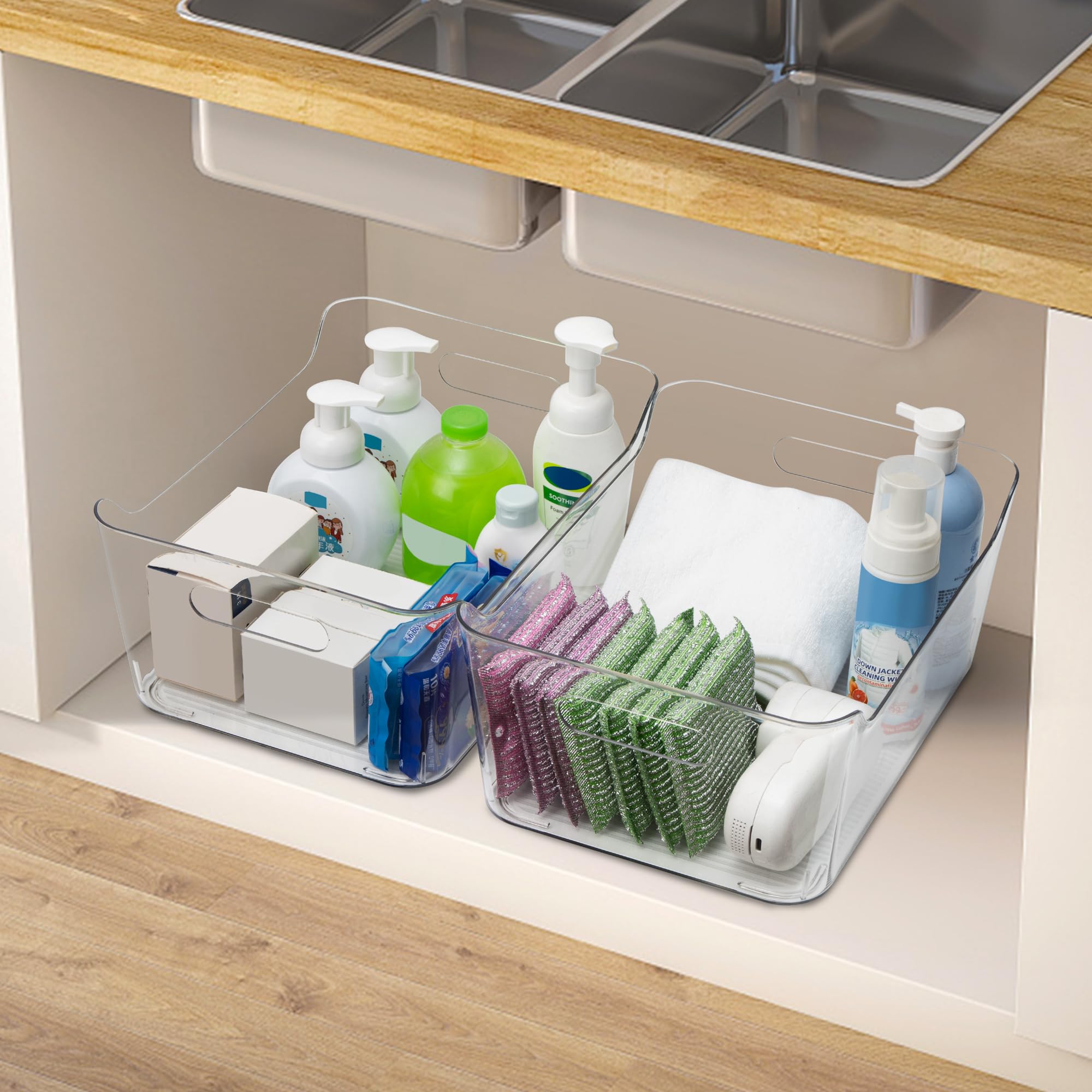 Tiawudi clear bin set backed by a lifetime guarantee.