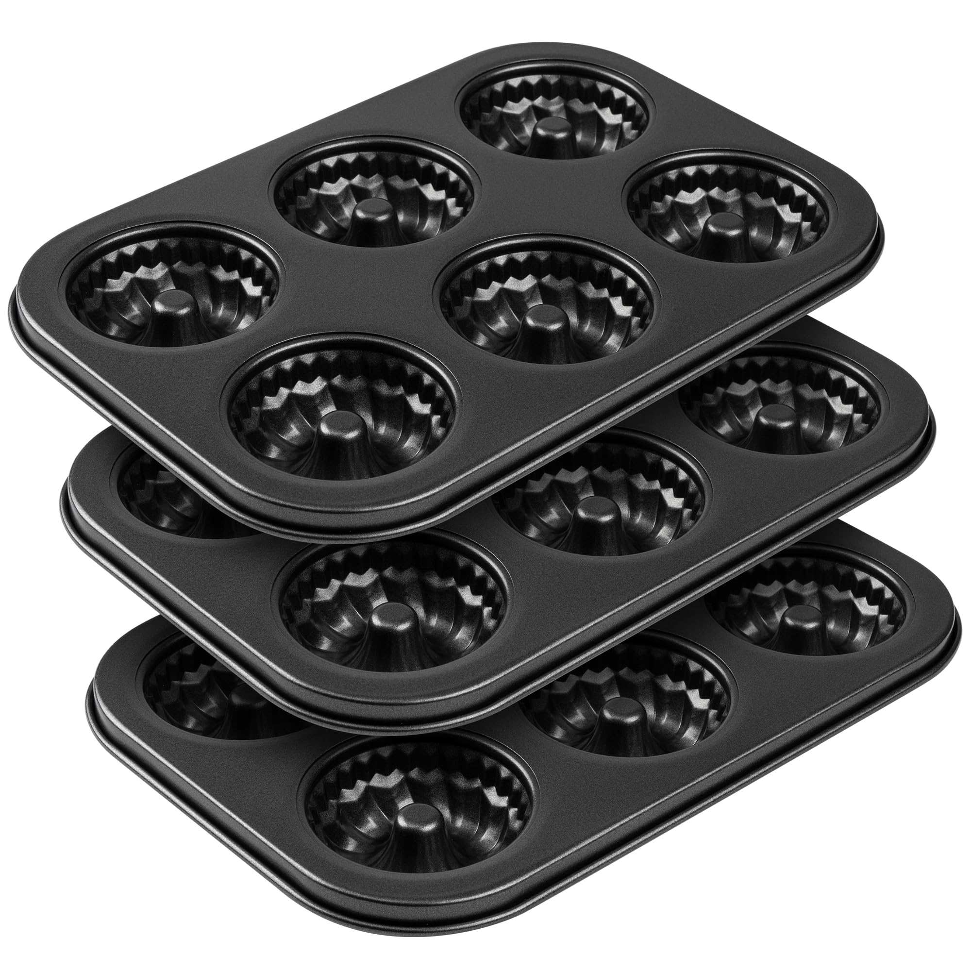Tiawudi mini fluted tube pan 6-cup set, ready for Bundt-style treats.