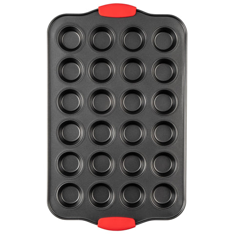 Tiawudi mini muffin pan 24-cup layout for quick, even-baked mini muffins