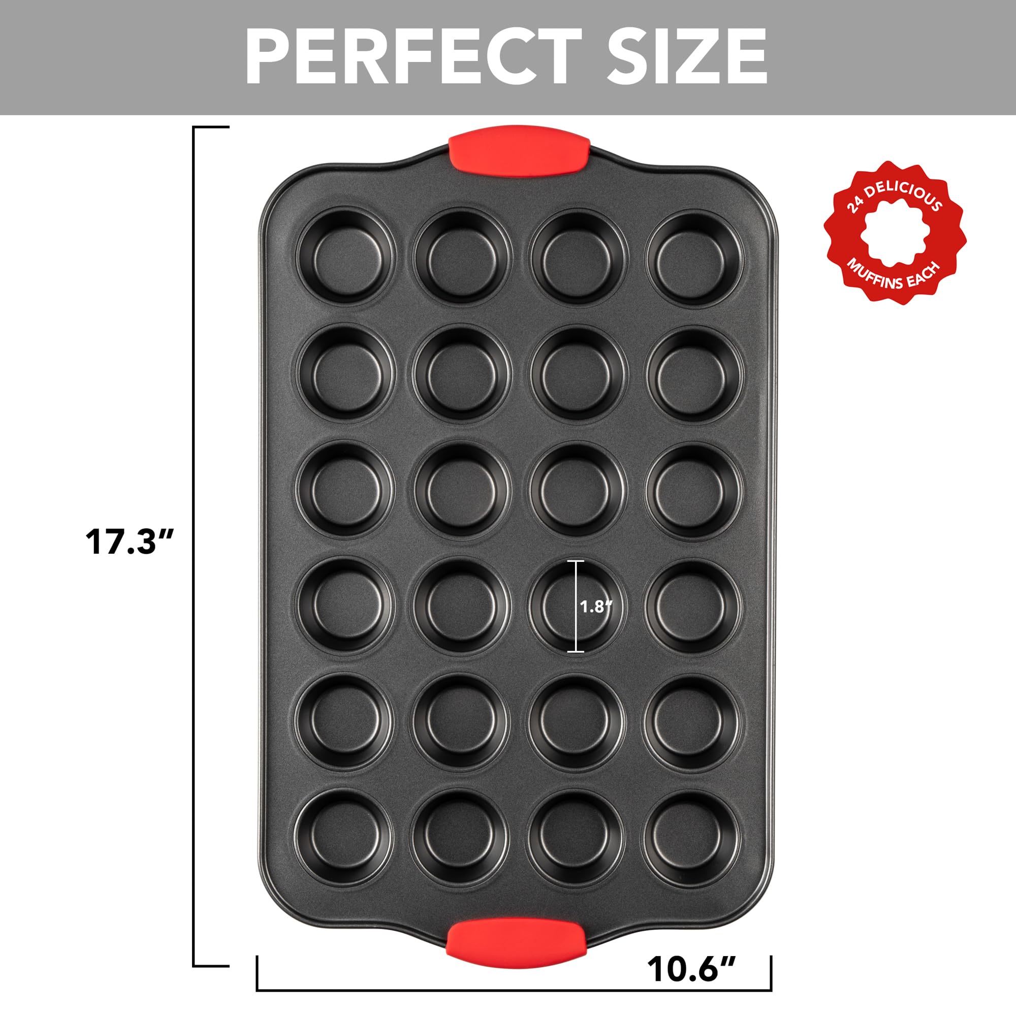 Tiawudi pan with silicone grip handles for safe oven transfer