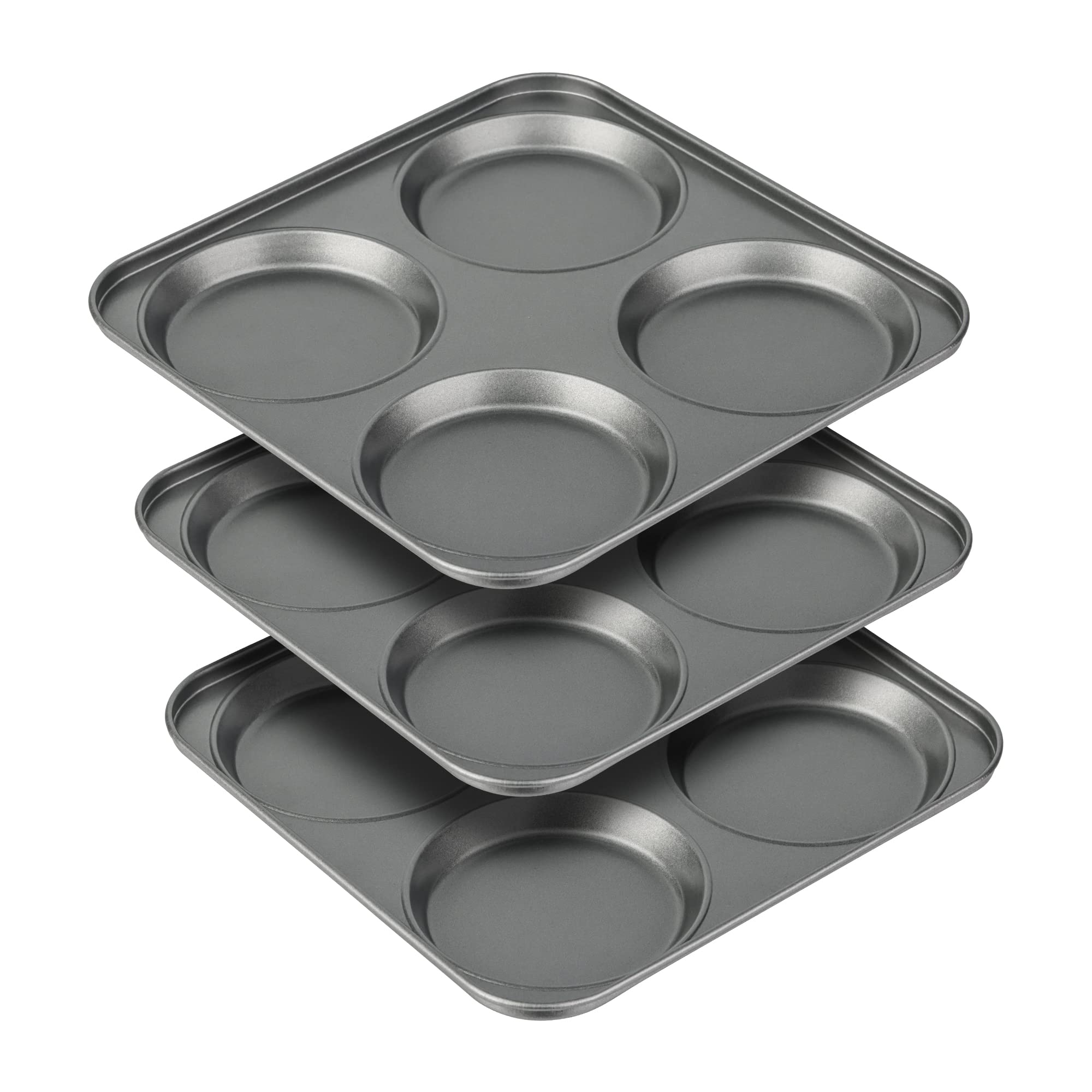 Tiawudi muffin top pan set with four 4-cup cavities for even browning.