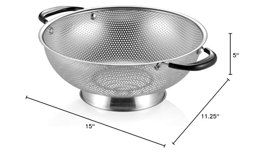 Tiawudi colander ideal for draining pasta, vegetables, and fruit.