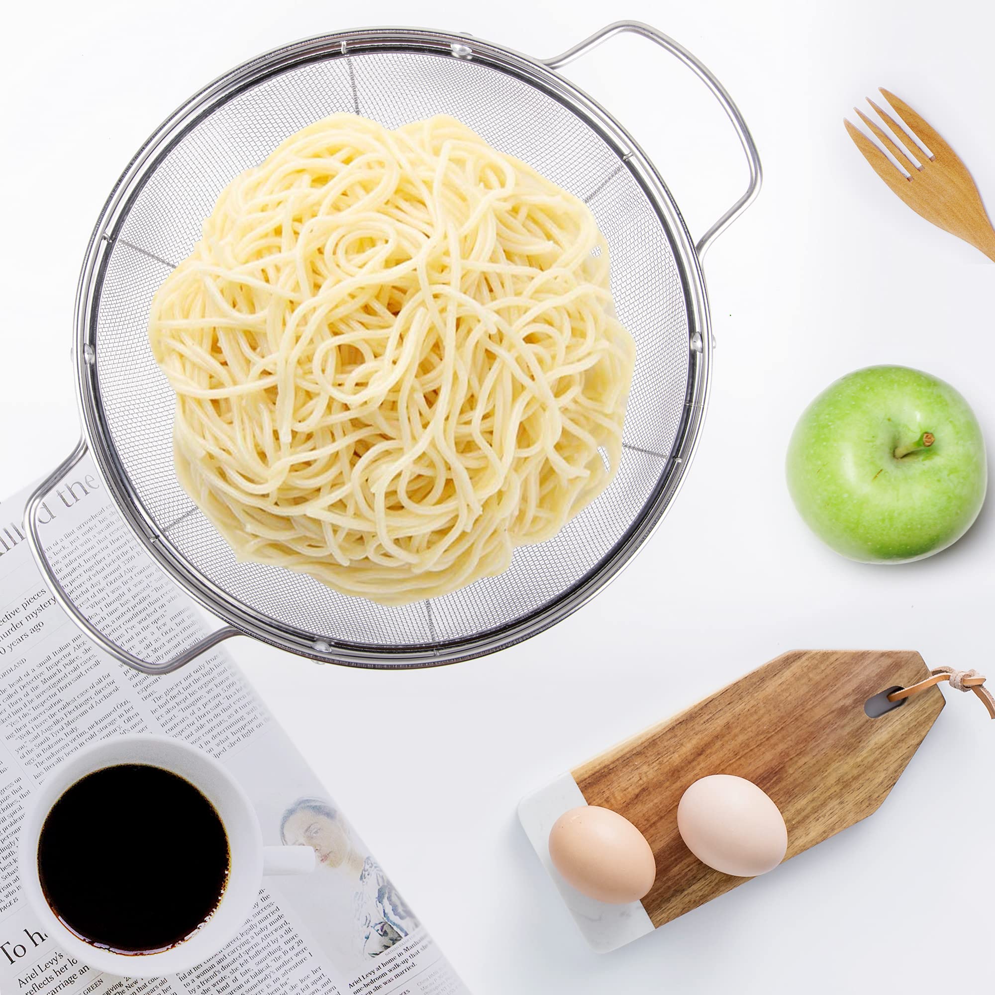 Tiawudi multi-size colanders ideal for draining pasta and vegetables