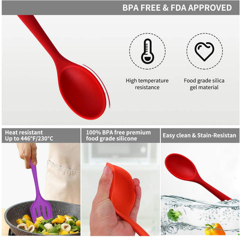 TIBLEN kitchen tongs and egg whisk with ergonomic grips.