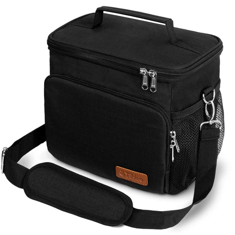 Tiblue insulated lunch bag open view highlights roomy main compartment for full-day meals
