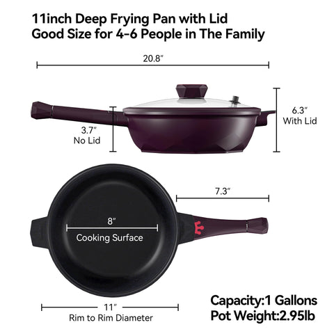 TIBORANG 8-in-1 pan dishwasher-safe for convenient cleanup