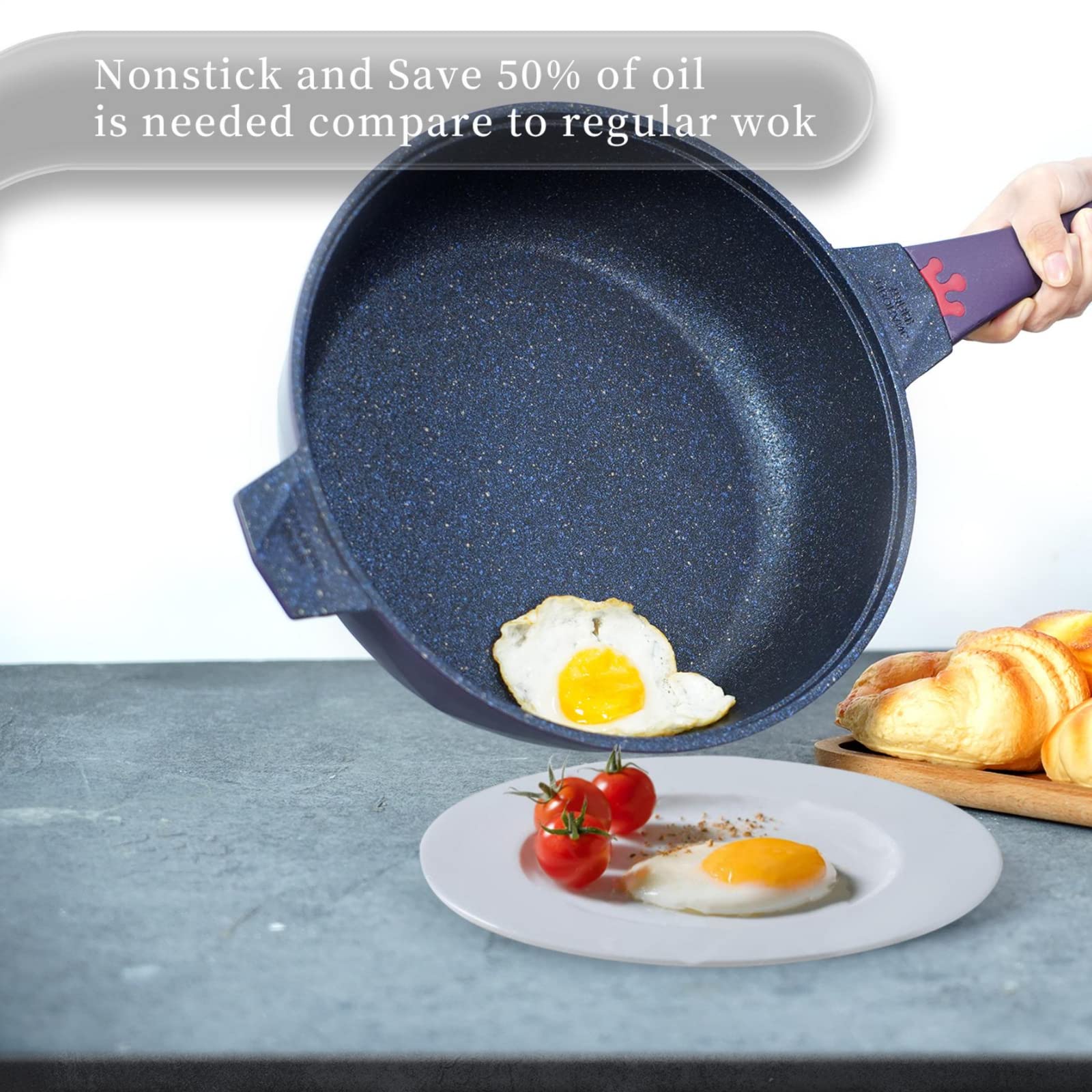 TIBORANG detachable handle assembly demonstrates easy storage and dishwasher-safe design.