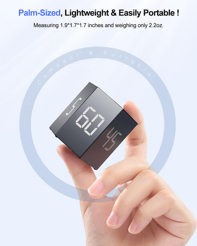 Ticktime offers a compact footprint that fits easily in a pocket.