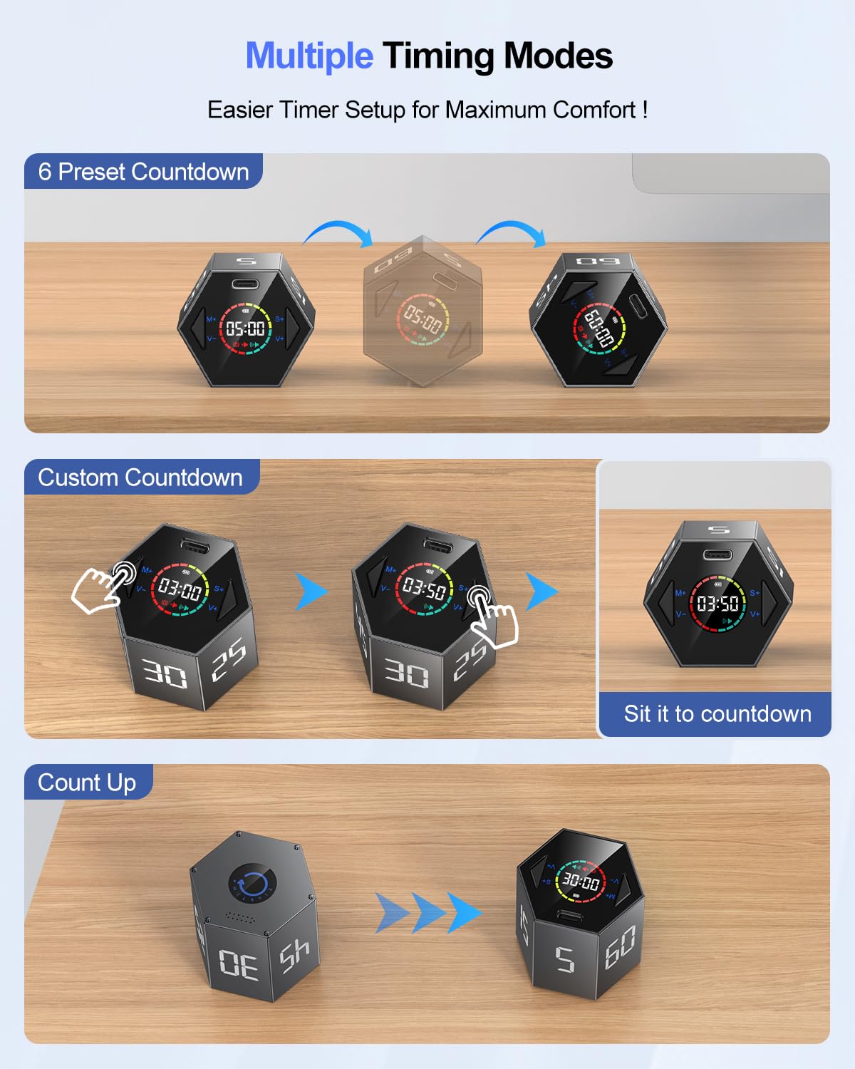 Ticktime's small magnetic base keeps the timer accessible on metal surfaces.