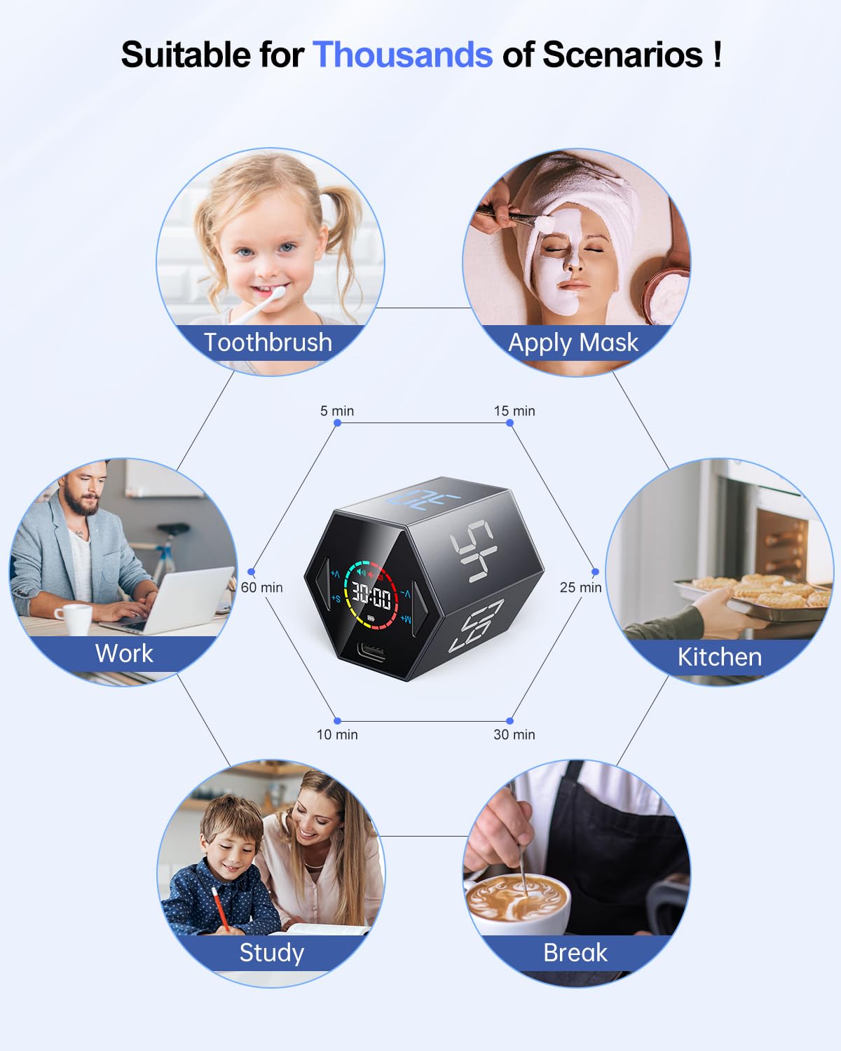Ticktime provides adjustable sound and mute options for quiet or alert-driven sessions.