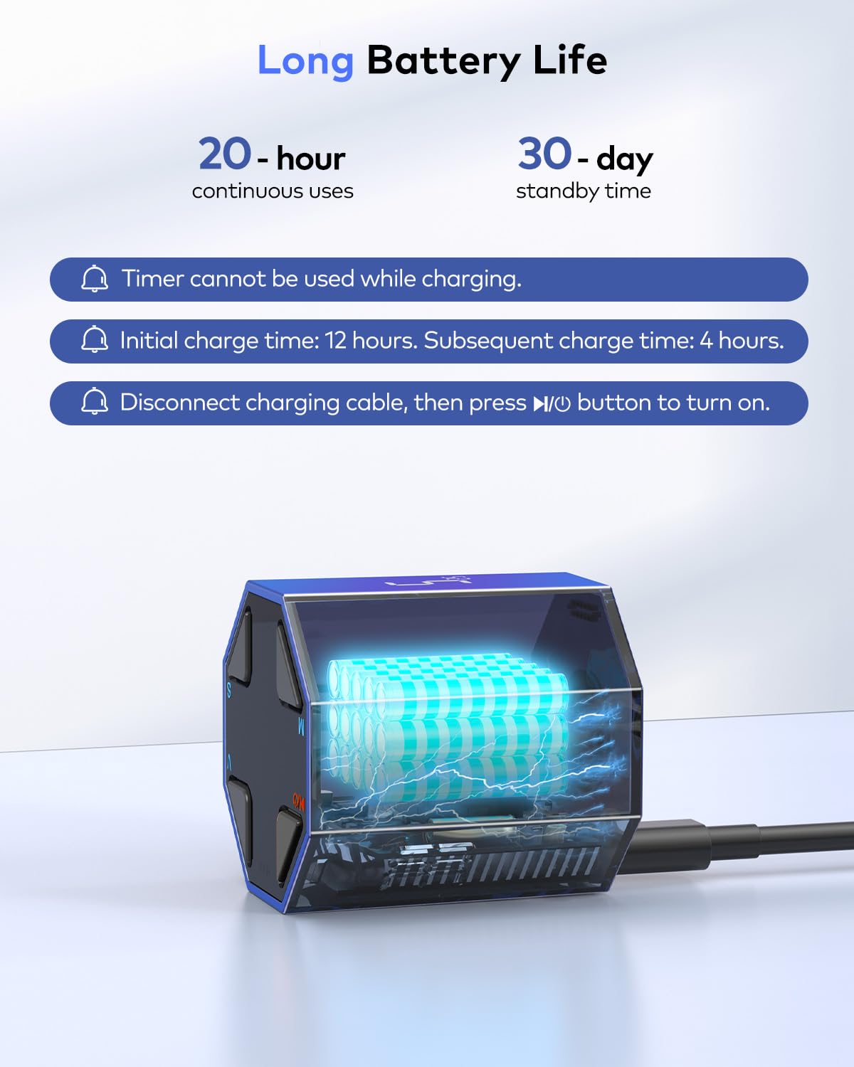 Ticktime Pomodoro Cube magnetic base for fridge or steel surface.
