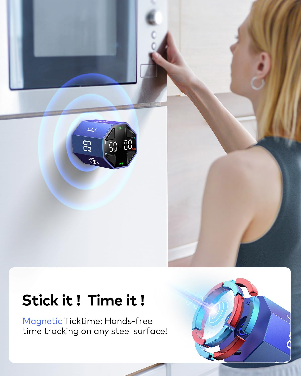 Ticktime Pomodoro Cube silent mode with vibrate alerts for focus.