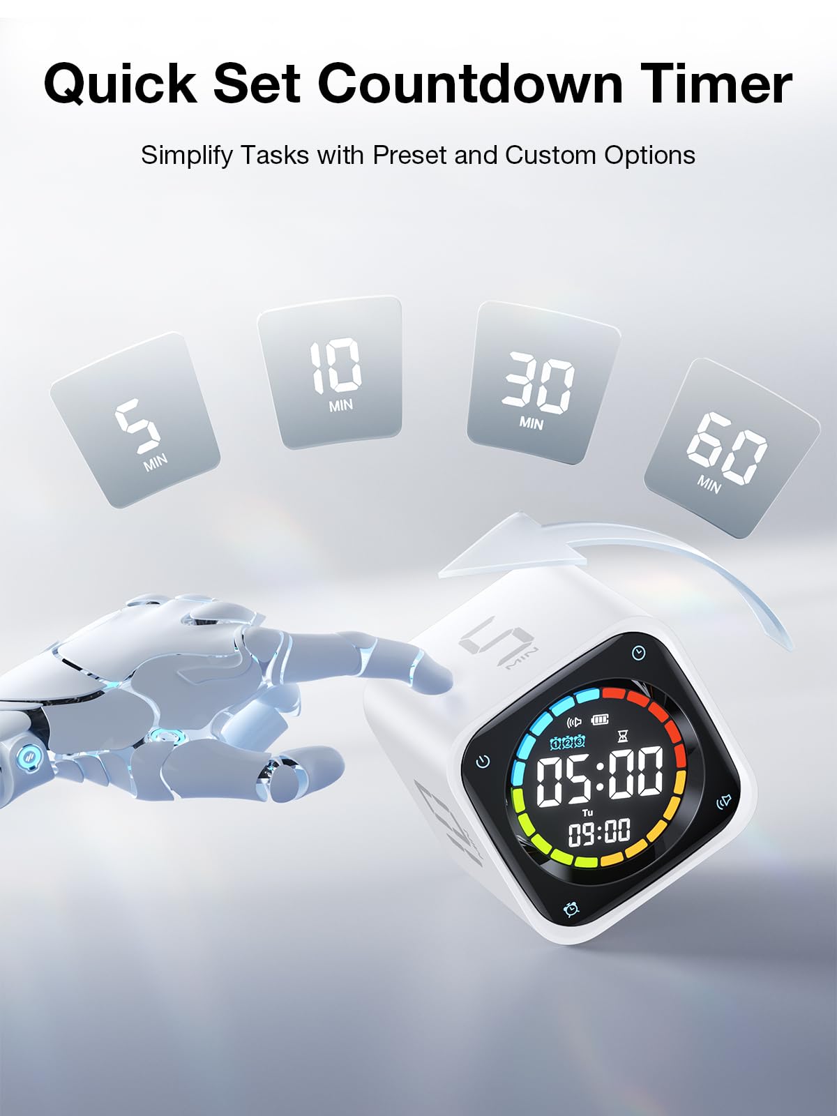 Ticktime TK3 custom countdown 99min enables flexible timing.