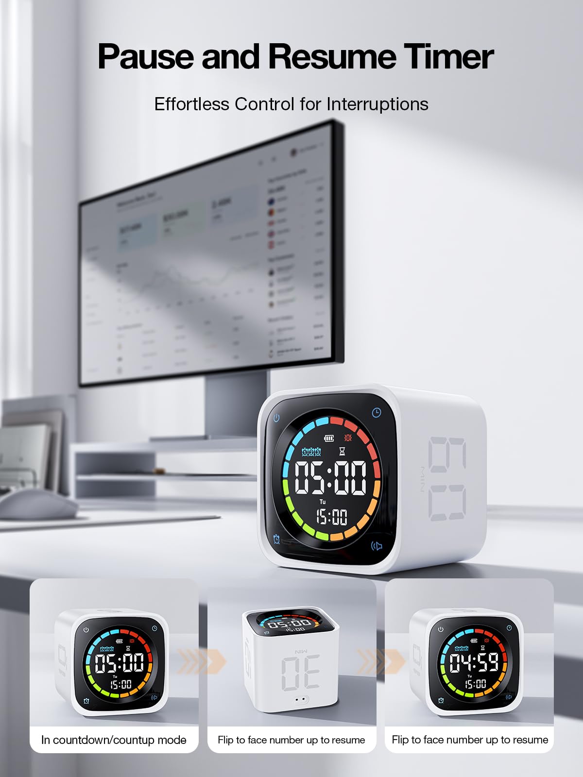 Ticktime TK3 three alert modes suit quiet spaces.